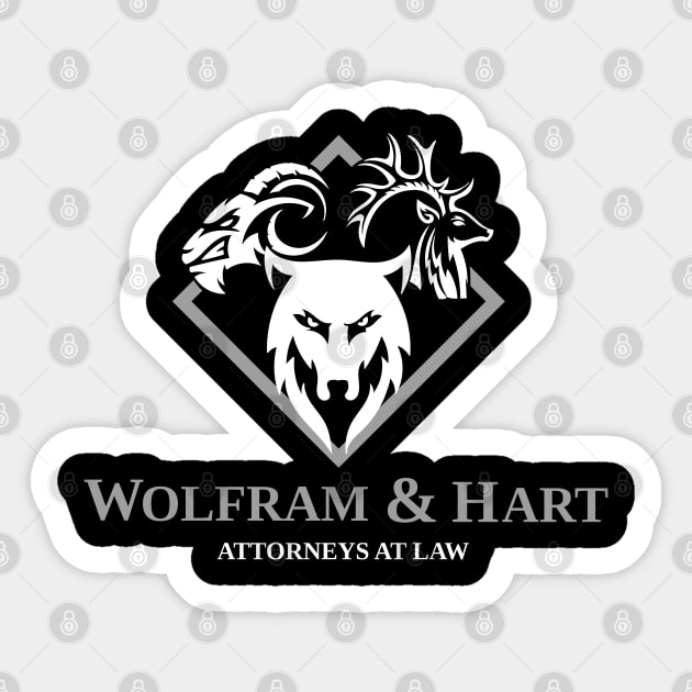 Wolfram and Hart Attorneys at Law Sticker by Meta Cortex